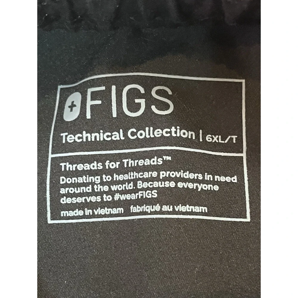 FIGS Technical Men's Tansen Jogger Scrub Pants 6XL/T Black Medical Nurse